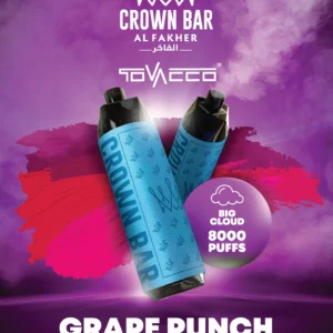 Al Fakher Vape Crown Bar Big Cloud 8000 Puffs 5% Nicotine Disposable Vape Wholesale - European Warehouse Stock - BookVape - 9