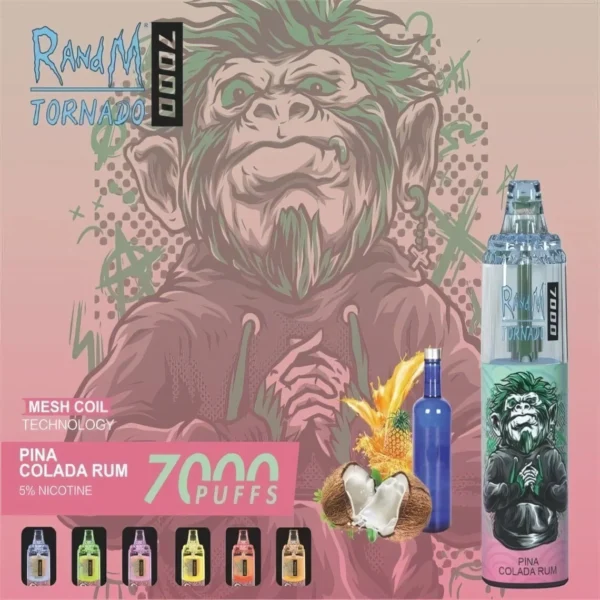RandM Tornado 7000 Puffs 0% 2% 3% 5% Nicotine Disposable Vape Wholesale - BookVape - 8