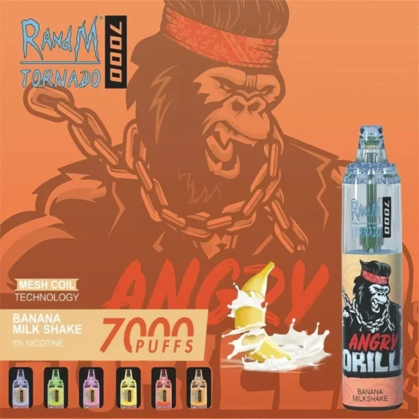 RandM Tornado 7000 Puffs 0% 2% 3% 5% Nicotine Disposable Vape Wholesale - BookVape - 7