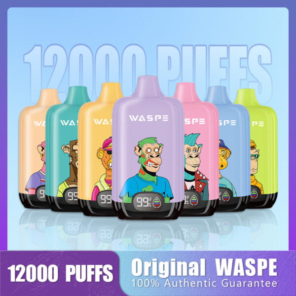 Cutie digitală WASPE 12000 PuffS 0% 2% 3% 5% Vape de unică folosință cu nicotină Comerț cu ridicata - BookVape - 1