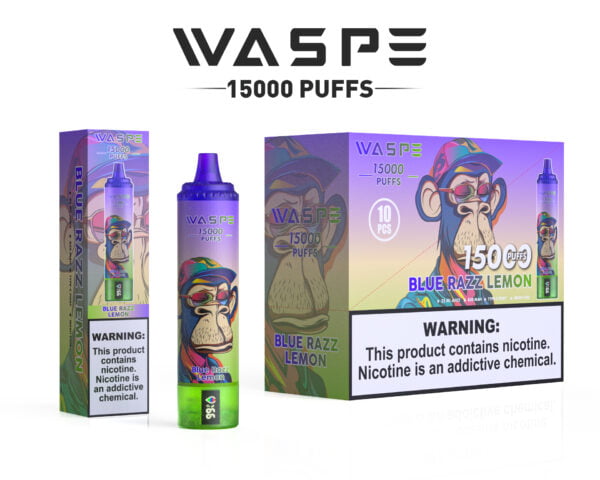 WASPE 15000 PUFFS 0% 2% 3% 5% Nikotin engangsvape Engros - BookVape - 13