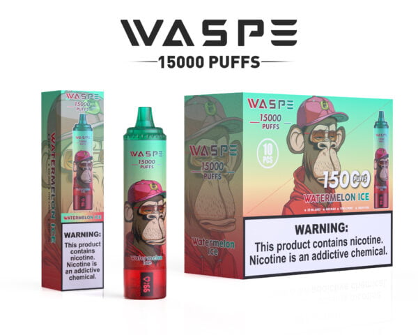 WASPE 15000 PUFFS 0% 2% 3% 5% Nikotin engangsvape Engros - BookVape - 5