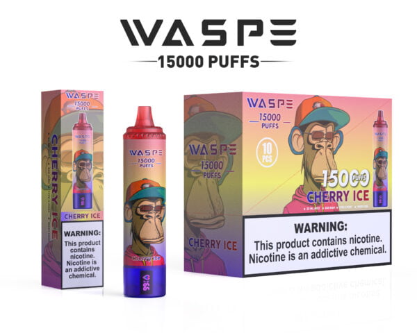 WASPE 15000 PUFFS 0% 2% 3% 5% Nikotin engangsvape Engros - BookVape - 6