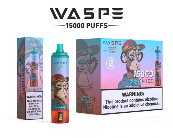 WASPE 15000 PUFFS 0% 2% 3% 5% Nikotin engangsvape Engros - BookVape - 7