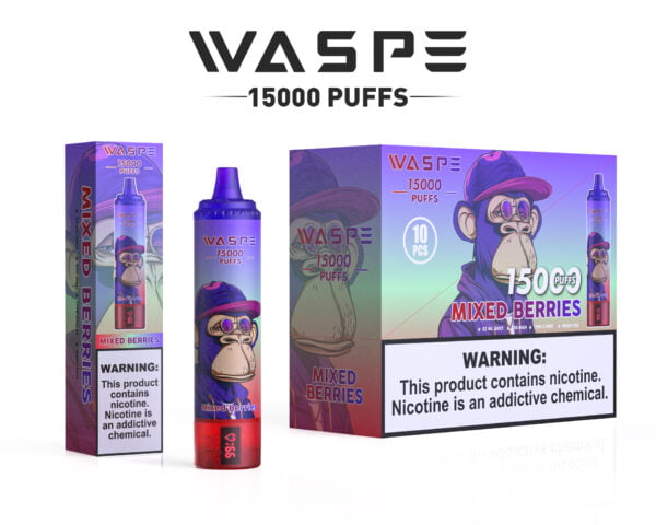 WASPE 15000 PUFFS 0% 2% 3% 5% Nikotin engangsvape Engros - BookVape - 10