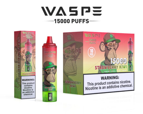 WASPE 15000 PUFFS 0% 2% 3% 5% Nikotin engangsvape Engros - BookVape - 11