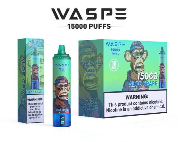 WASPE 15000 PUFFS 0% 2% 3% 5% Nikotin engangsvape Engros - BookVape - 3