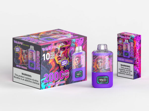 WASPE 20000 PUFFS Dual Mesh Box 0% 2% 3% 5% Nikotin Eldobható Vape Nagyker - BookVape - 6