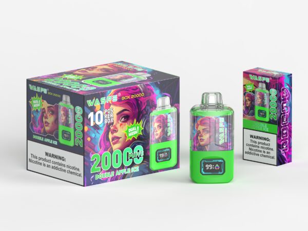 WASPE 20000 PUFFS Dual Mesh Box 0% 2% 3% 5% Nikotin eldobható Vape nagykereskedés - BookVape - 10
