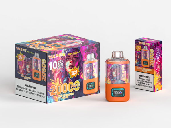 WASPE 20000 PUFFS Dual Mesh Box 0% 2% 3% 5% Nikotin eldobható Vape nagykereskedés - BookVape - 12