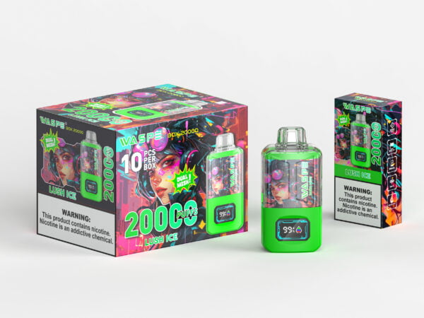 WASPE 20000 PUFFS Dual Mesh Box 0% 2% 3% 5% Nikotin eldobható Vape nagykereskedés - BookVape - 13