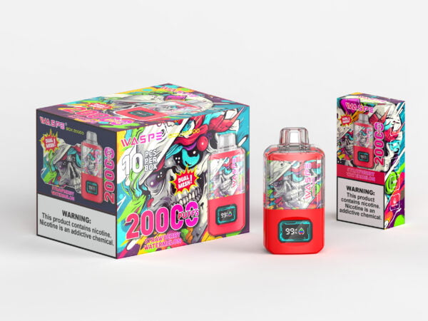WASPE 20000 PUFFS Dual Mesh Box 0% 2% 3% 5% Nikotin eldobható Vape nagykereskedés - BookVape - 4
