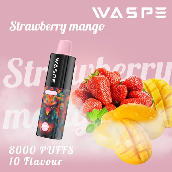 WASPE 8000 PUFFS 0% 2% 3% 5% Nikotin engangsvape Engros - BookVape - 10