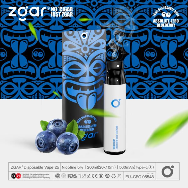 ZGAR ZG25 3000 Puffs 5% Nikotin Genopladelig Engangs Pod Engros - BookVape - 1