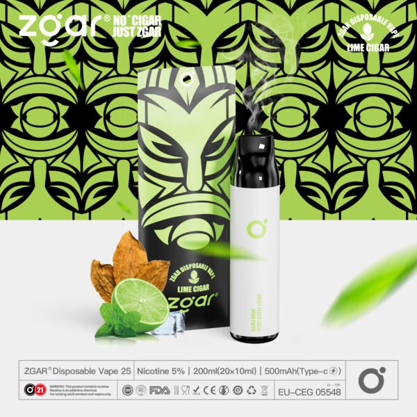 ZGAR ZG25 3000 Puffs 5% Nikotin Genopladelig Engangs Pod Engros - BookVape - 9