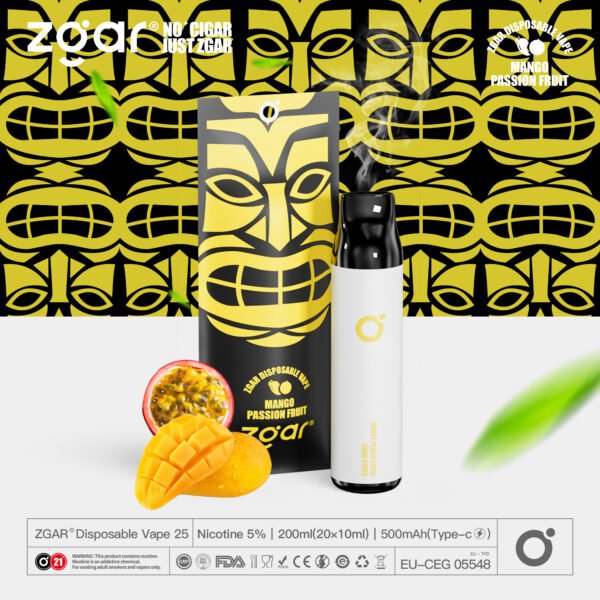 ZGAR ZG25 3000 Puffs 5% Nikotin Genopladelig Engangs Pod Engros - BookVape - 8