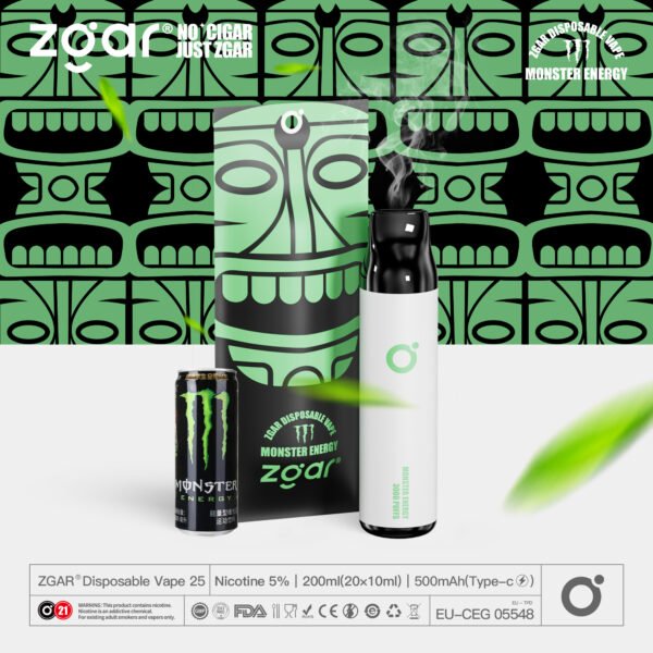 ZGAR ZG25 3000 Puffs 5% Nikotin Genopladelig Engangs Pod Engros - BookVape - 6