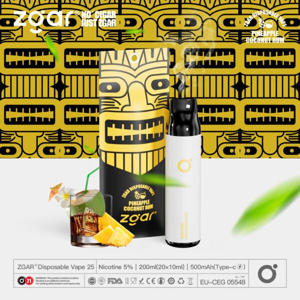 ZGAR ZG25 3000 Puffs 5% Nikotin Genopladelig Engangs Pod Engros - BookVape - 5
