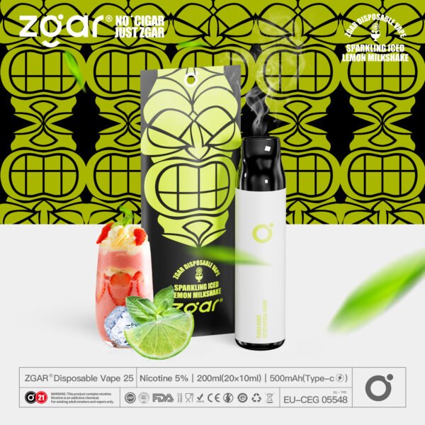 ZGAR ZG25 3000 Puffs 5% Nikotin Genopladelig Engangs Pod Engros - BookVape - 3