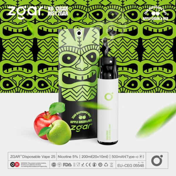 ZGAR ZG25 3000 Puffs 5% Nikotin Genopladelig Engangs Pod Engros - BookVape - 18