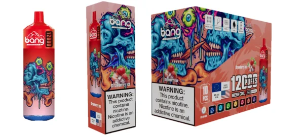 Bang 12000 Puffs 0% 2% 3% 5% Low Nicotine Rechargeable Disposable Vapes Pen Bulk Buy Wholesale - BookVape - 2
