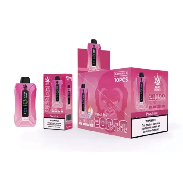 Bang Beach 20000 de pufături 0% 2% 3% 5% Stilo vape reîncărcabil de unică folosință cu conținut scăzut de nicotină Cumpărare în vrac - BookVape - 8
