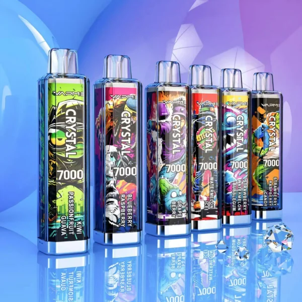 Vapme Crystal 7000 Puffs 2% 5% Nikotynowe Akumulatory Jednorazowe Vape Luzem kup hurtowo - BookVape - 1