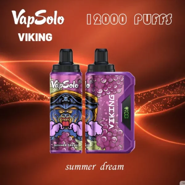 VapSolo Viking 12000 Puffs 2% 5% Caneta Vapes Descartável Recarregável com Baixo Nicotina em Massa Compre no Atacado - BookVape - 2