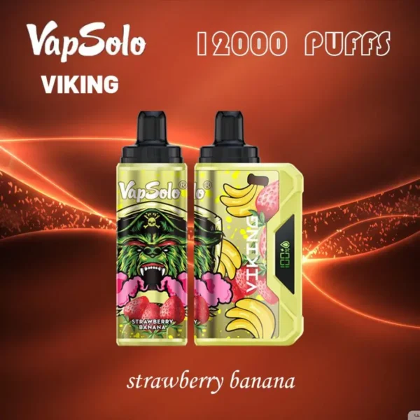 VapSolo Viking 12000 Puffs 2% 5% Caneta Vapes Descartável Recarregável com Baixo Nicotina em Massa Compre no Atacado - BookVape - 4
