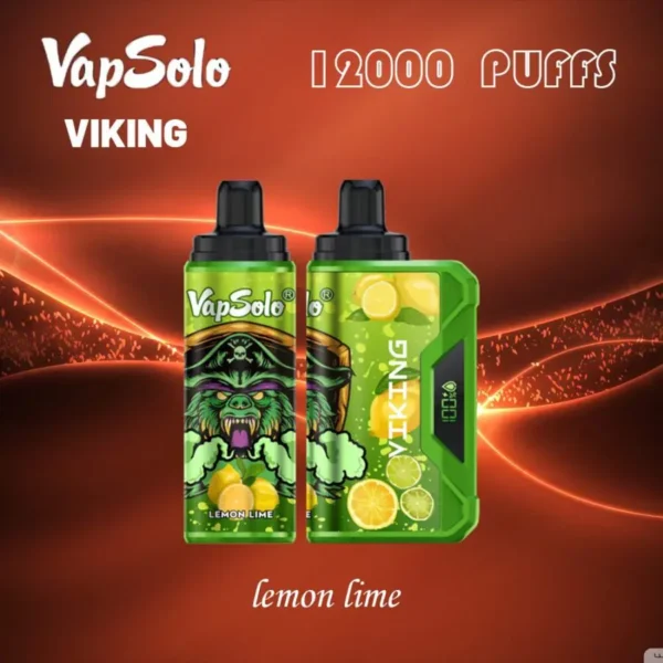 VapSolo Viking 12000 Puffs 2% 5% Caneta Vapes Descartável Recarregável com Baixo Nicotina em Massa Compre no Atacado - BookVape - 8
