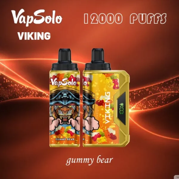VapSolo Viking 12000 Puffs 2% 5% Caneta Vapes Descartável Recarregável com Baixo Nicotina em Massa Compre no Atacado - BookVape - 9