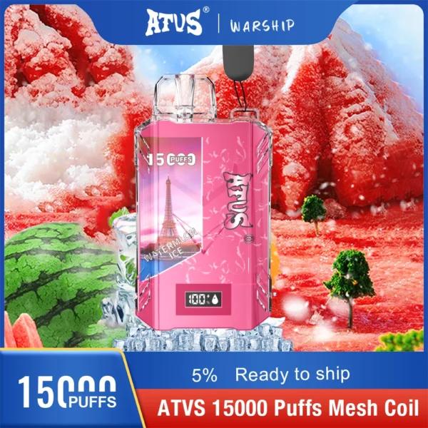 Atvs 15000 Puffs 5% Перезаряжаемые одноразовые вейпы-ручки с низким содержанием никотина Купить оптом - BookVape - 14