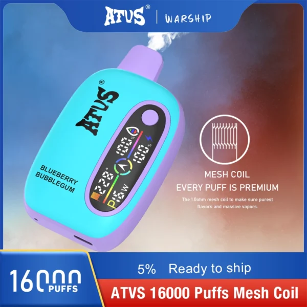 Atvs 16000 Puffs 2% 5% Перезаряжаемые одноразовые ручки для электронных сигарет с низким содержанием никотина Купить оптом - BookVape - 8