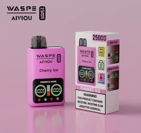 WASPE 25000 PUFFS Cutie cu plasă dublă 0% 2% 5% Display LED cu conținut scăzut de nicotină Reîncărcabil de unică folosință Pen Vrac Cumpărați cu ridicata - BookVape - 5