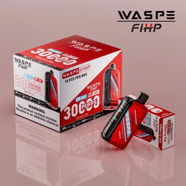 WASPE FIHP 30000 Puffs Dual Mesh 0% 2% 5% LED Display Lav Nikotin Genopladelig Engangs Vapes Pen Bulk Køb Engros - BookVape - 13
