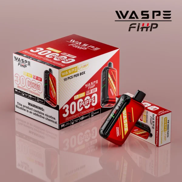 WASPE FIHP 30000 Puffs Dual Mesh 0% 2% 5% LED Display Lav Nikotin Genopladelig Engangs Vapes Pen Bulk Køb Engros - BookVape - 9