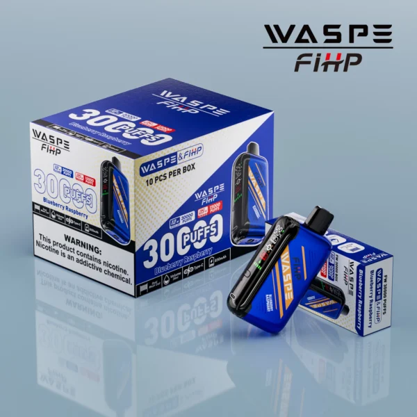 WASPE FIHP 30000 Puffs Dual Mesh 0% 2% 5% LED Display Lav Nikotin Genopladelig Engangs Vapes Pen Bulk Køb Engros - BookVape - 6