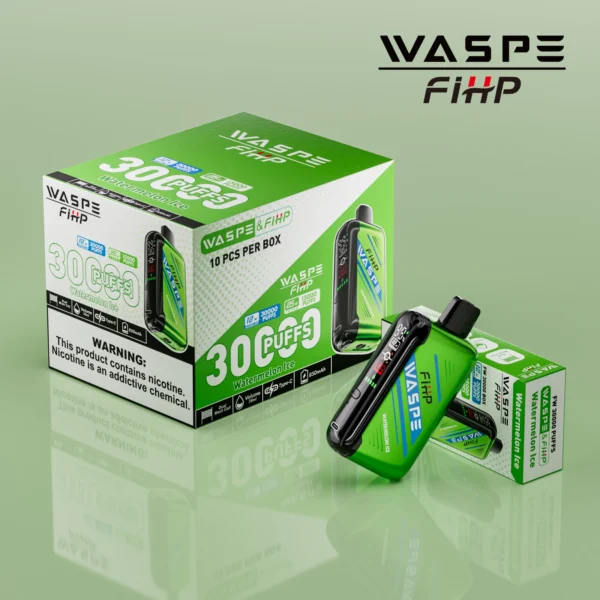 WASPE FIHP 30000 Puffs Dual Mesh 0% 2% 5% LED-skærm med lavt nikotinindhold Genopladelige engangsvapes Pen Bulk Køb Engros - BookVape - 3