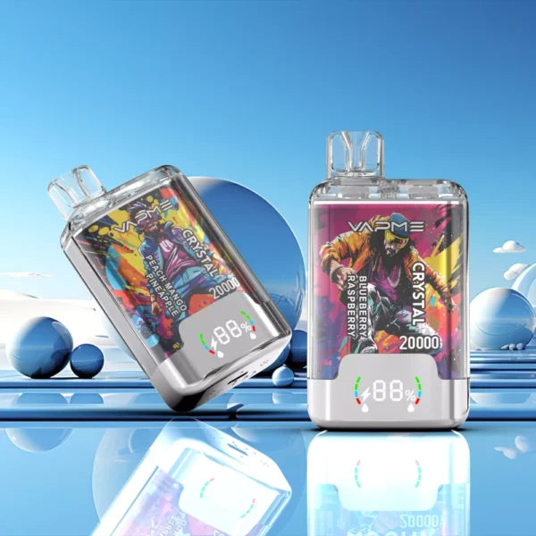 VAPME Crystal 20000 Rookwolken Digitaal scherm met dubbele smaak 2% Oplaadbare wegwerpvapes-pen met laag nicotinegehalte in bulk Koop groothandel - BookVape - 1