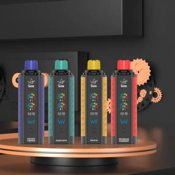 VASY OSSU 30000 Puffs Shisha Hookah Dual Mesh Plein écran 0% 5% Stylo à vape jetable rechargeable à faible teneur en nicotine en vrac Acheter en gros - BookVape - 7